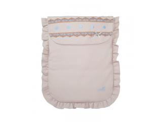 Colección de complementos canastilla para bebé: neceser, funda y saco silla, sombrilla, bolso coche