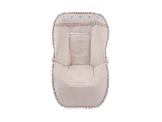 Colección de complementos canastilla para bebé: neceser, funda y saco silla, sombrilla, bolso coche