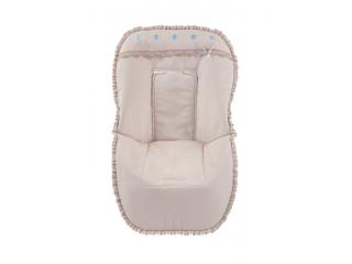 Colección de complementos canastilla para bebé: neceser, funda y saco silla, sombrilla, bolso coche