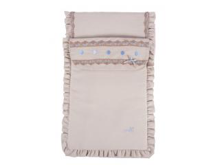 Colección de complementos canastilla para bebé: neceser, funda y saco silla, sombrilla, bolso coche