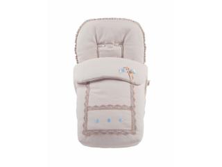 Colección de complementos canastilla para bebé: neceser, funda y saco silla, sombrilla, bolso coche