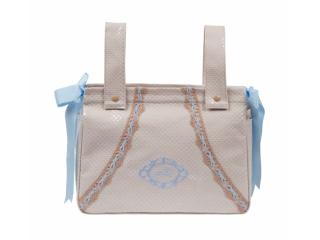 Colección de complementos canastilla para bebé: neceser, funda y saco silla, sombrilla, bolso coche