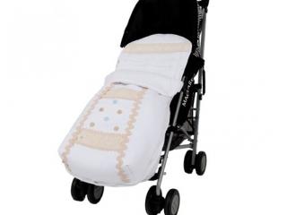Colección La Toscana. Complementos de canastilla bebé. Sombrilla, neceser, cambiador, funda silla, saco bebe, vestiduras cuna