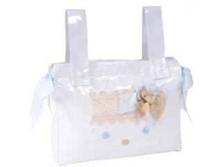 Colección La Toscana. Complementos de canastilla bebé. Sombrilla, neceser, cambiador, funda silla, saco bebe, vestiduras cuna