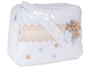 Colección La Toscana. Complementos de canastilla bebé. Sombrilla, neceser, cambiador, funda silla, saco bebe, vestiduras cuna